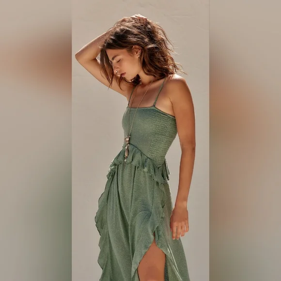 Free People Myra Maxi Dress In Green - Picture 3 of 5